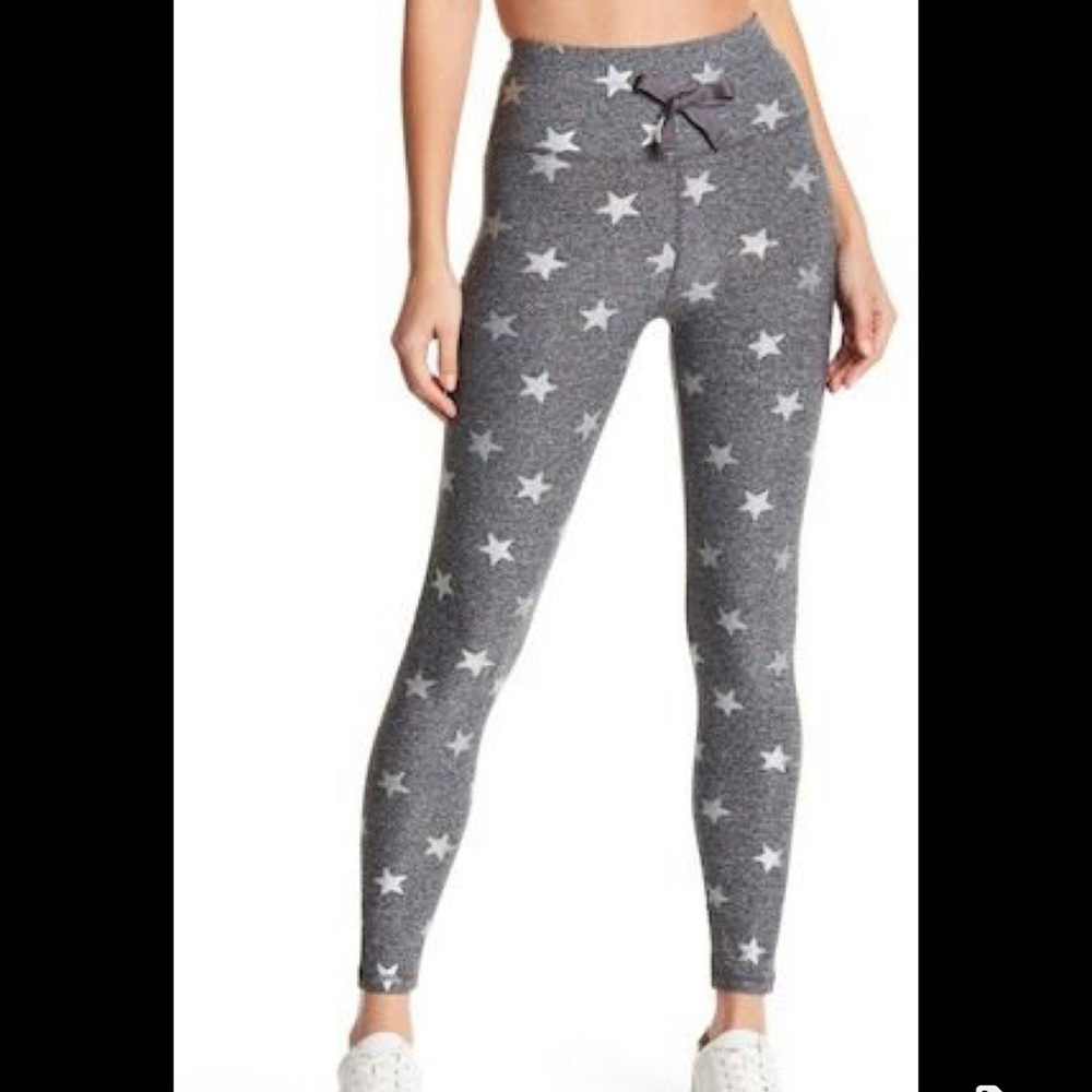 C&c California gray star active leggings large